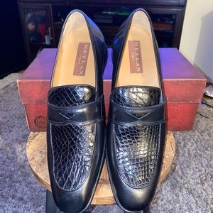Mezlan genuine crocodile loafers